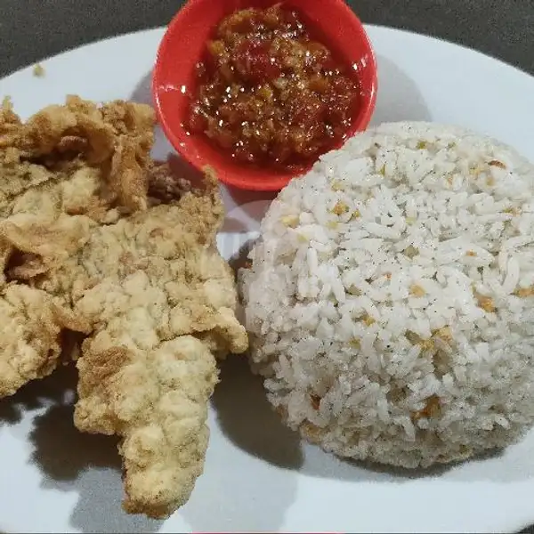 Nasi Gurih Sapi Crispy + Sambal | Foodjie Cafe