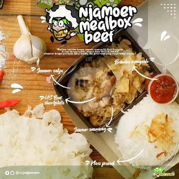 Njamoer Mealbox Beef + Air Mineral | Sego Njamoer, BG Junctionn