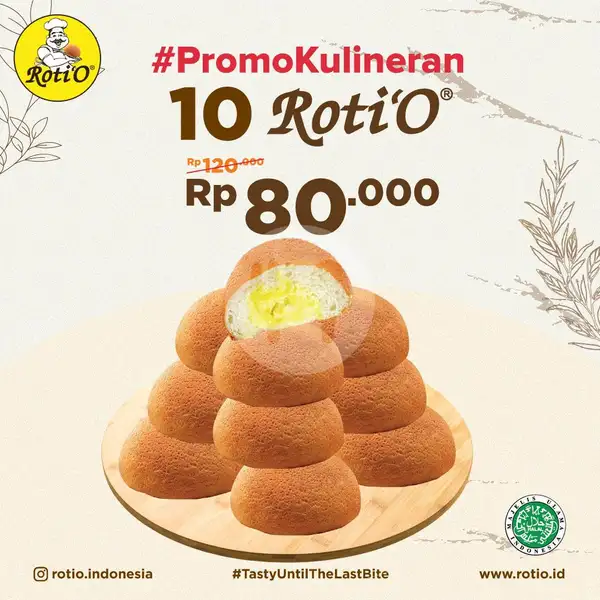 10 ROTI'O Rp 80.000 | Roti'O, MT Haryono Malang