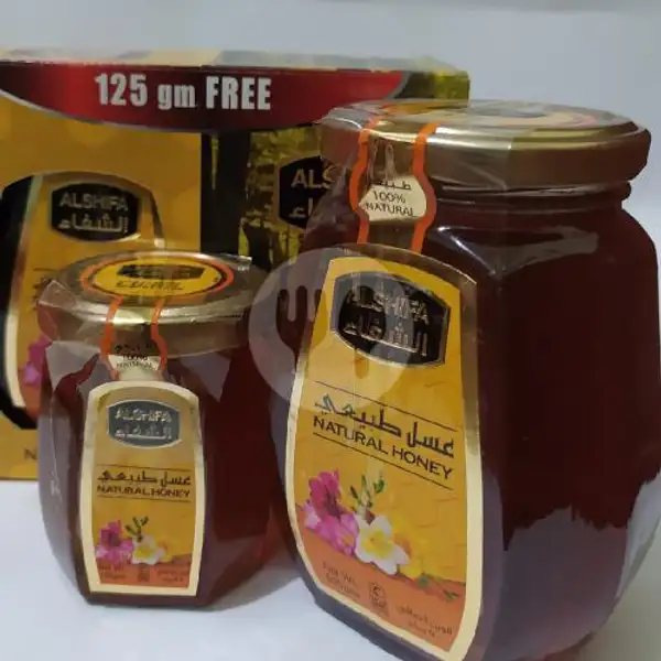 Madu ALSHIFA 500 gr Free 125 gr | Susu Kurma Extra Sukur dan Aneka Produk Halal, Cilodong