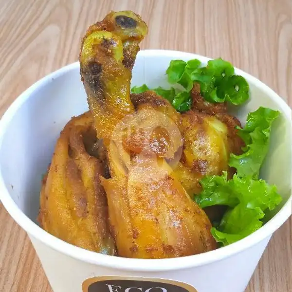 LAUK  ayam Goreng Original + Sambel Ebi  25grm | Eco Rice Bowl, Tukad Melangit