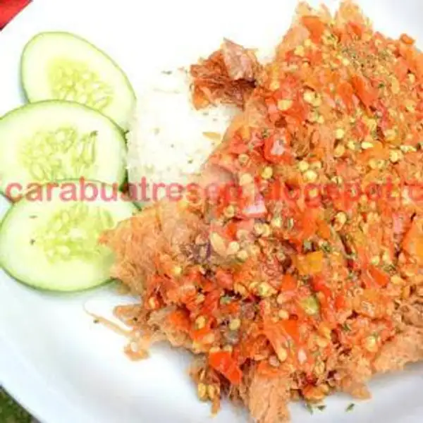 Telur Crispy Sambal + Nasi | Depot Chicken Rania, Lebak Rejo Utara