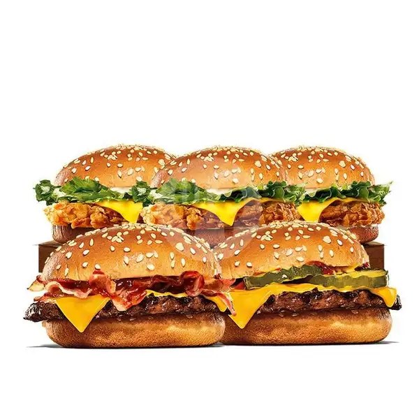 5 Flamin Deals Mix Burgers | Burger King, Hayam Wuruk