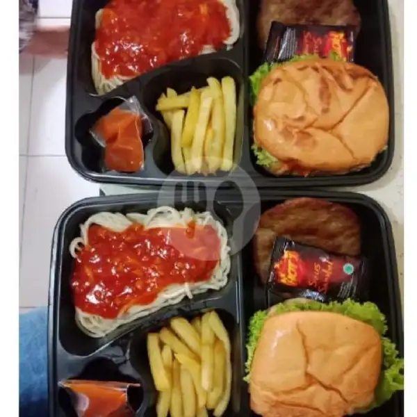 Spaghetti Burger Set | Subag, Dr Moh Hatta