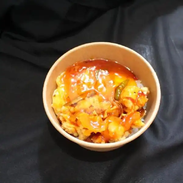 Rice Bowl Ayam Asam Manis + Nasi | Lontong Sayur dan Nasi Lemak Mimi, Pondok Asri