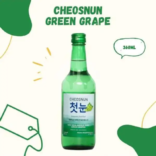 Soju Cheosnun Green Grape + Free Yakult | Arnes Beer Snack Anggur & Soju