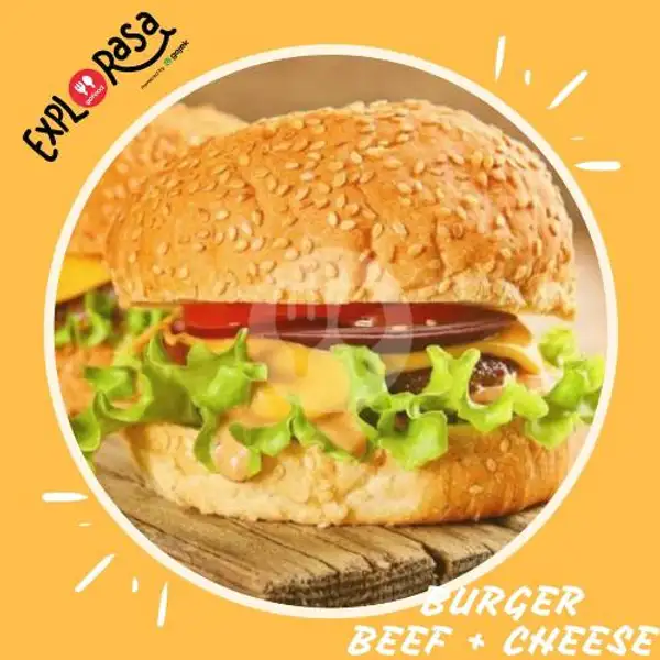 burger beef cheese | Kedai Jajan Syauqi, Pondok Gede
