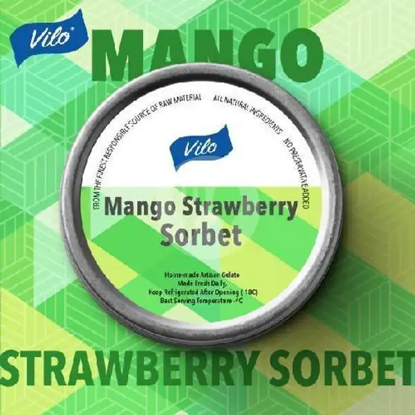 Mango Strawberry Sorbet (Vegan) | Vilo Gelato