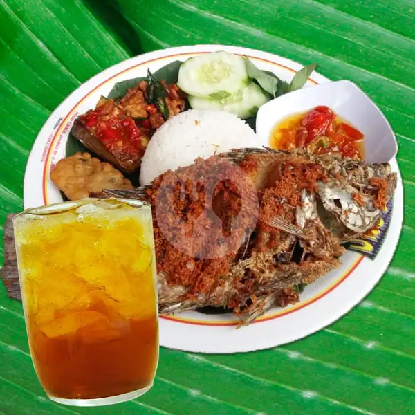 Paket Nila Penyet + Ice Tea | Ayam Penyet Surabaya, Bandar Lampung