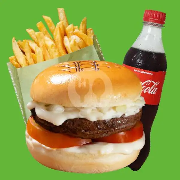 Og Bronx Burger + Traffic French Fries + Cola | Traffic Bun, Cut Meutia Bekasi
