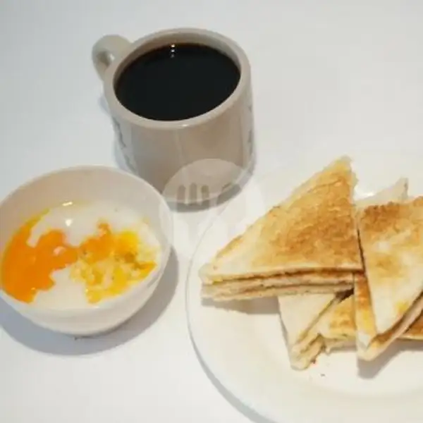 Kaya Toast, Telur 1/2mtg, Kopi O | JALOM (Makanan Khas Lombok), Palm Spring