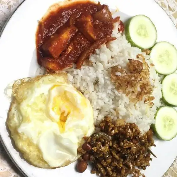 Nasi Lemak Sambal Sotong Khas Melayu | Dapur Along, Batu Merah