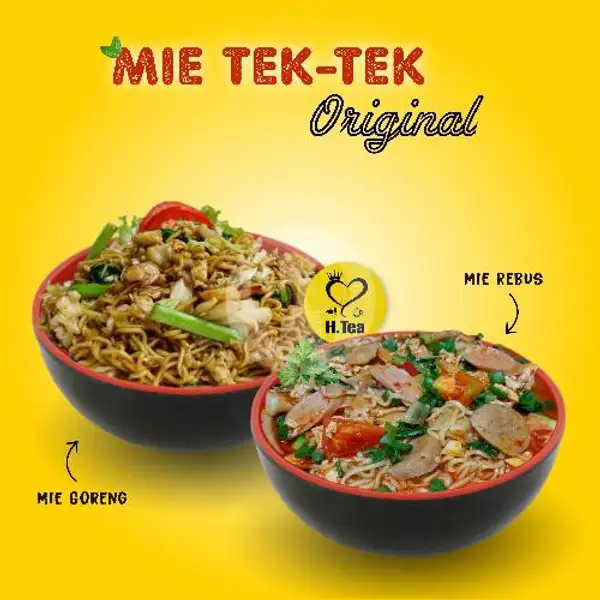 Mie Tek-Tek Goreng / Rebus Original + Telur | H-tea Kalcer Crunch