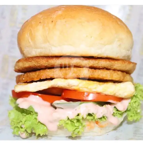 Burger Ayam Triple | May Burger Batam (Ramly Tiban), Bank Mandiri Tiban