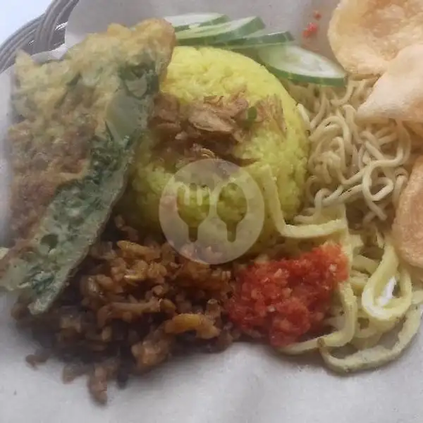 Nasi Kuning +telor Dadar | Bubur Ayam Cirebon Tanpa Santan, Rawa Bendungan