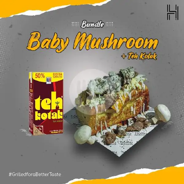 Baby Mushroom + Teh Kotak | Homu Premium Sandwich