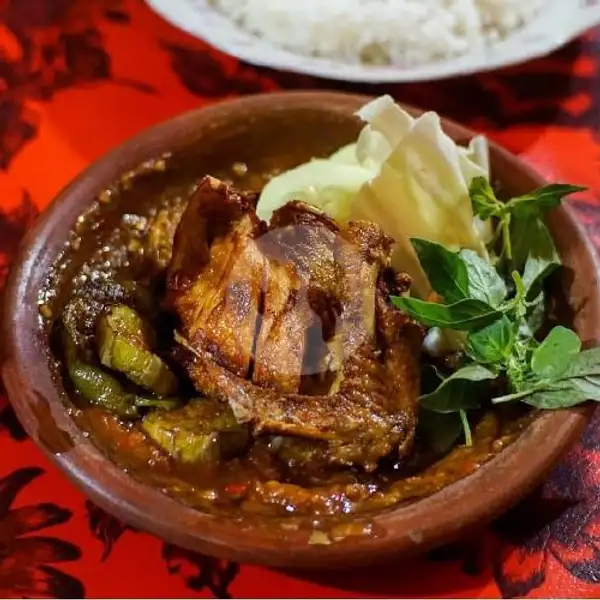 Nasi Timbel Ayam Goreng Komplit + Es Teh Manis | Ayam Penyet Dan Ikan Bakar Cafe Oren, Kebon Kacang