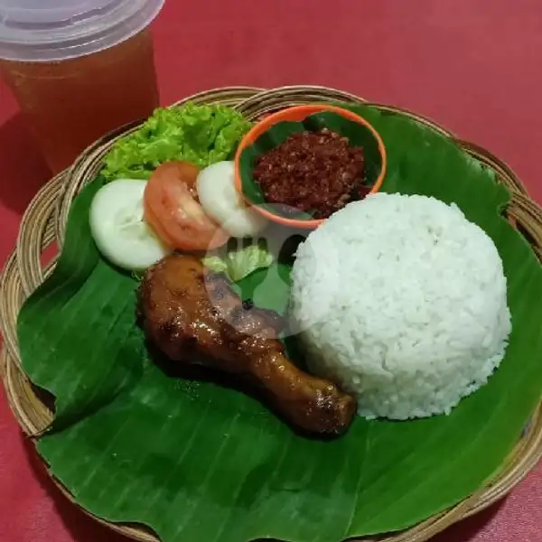 Paket Paha Bawah Bakar + Nasi + Es Teh | Ayam Geprek Gembira