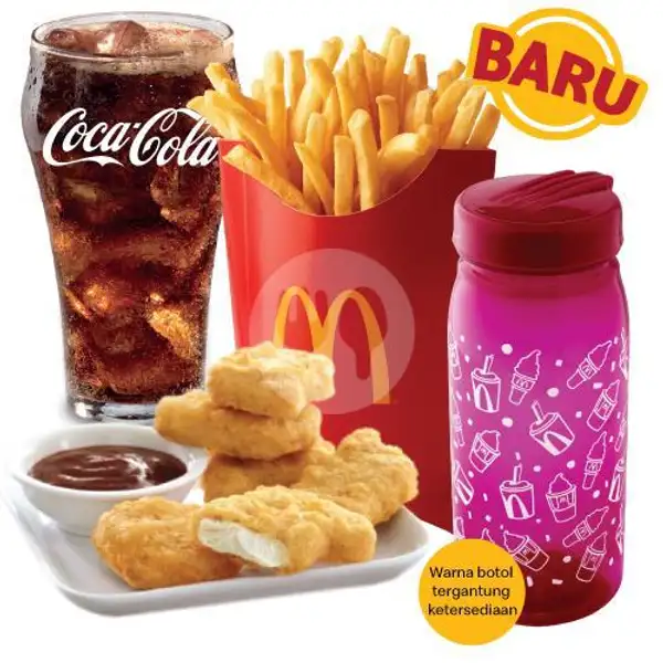 Paket Hemat McNuggets 6pcs, Lrg + Colorful Bottle | McDonald's, Bumi Serpong Damai