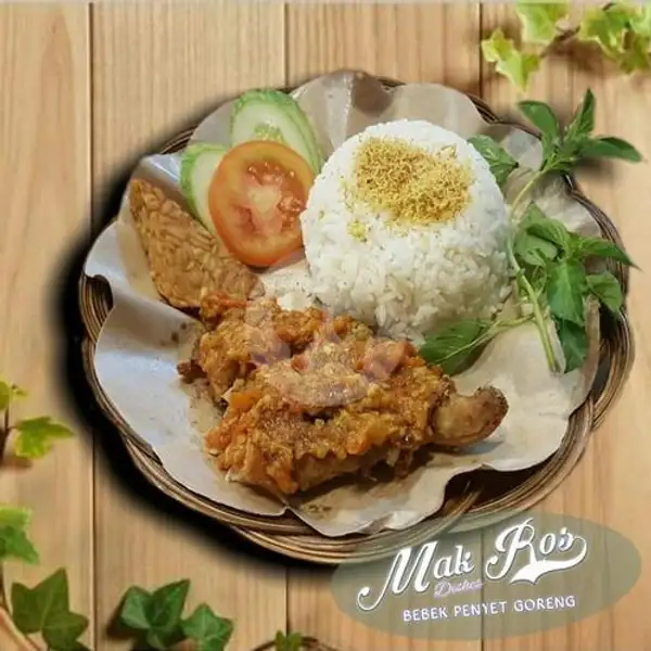 Bebek Goreng Sambal Terasi (Gratis Nasi + Tahu / Tempe) | Mak Ros Bebek & Ayam (Goreng/Panggang), Senen