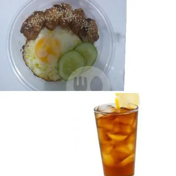 Paket Nasi Ayam Saus Teriyaki Rice Bowl+ Ice Lemon Tea | Mon Kitchen (Bakery & Cafe), Batam Center