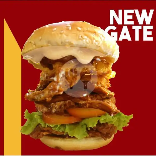 Double Chiken Burger New Gate | Captain Burger, Genteng Biru