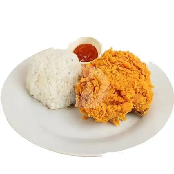Nasi + Dada/Paha Atas Crispy | Ayam Dadar Bandung, Cilacap