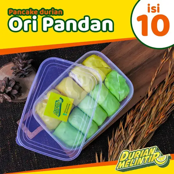 Pancake Durian Ori Pandan Isi 10 | Durian Melintir, Pinang Ranti