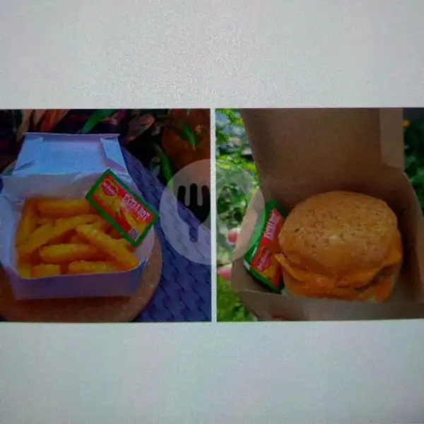 Paket Kentang Goreng dan Burger Patty Beef Creamy | Zuppa Soup Creamy, Pondok Mutiara 4