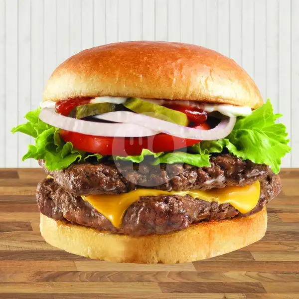 Premium Double Dave's Burger With Cheese Ala Carte | Wendy's Braga City Walk