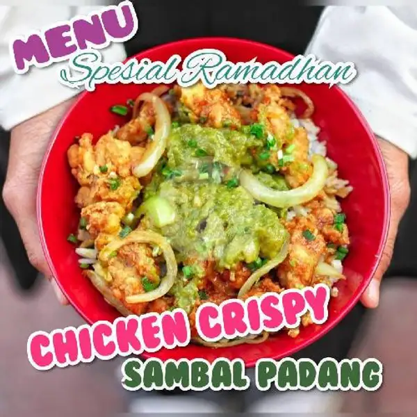 Chicken Crispy W. Egg Sambal Padang | Happy Rice Bowl Ambarukmo, Banguntapan
