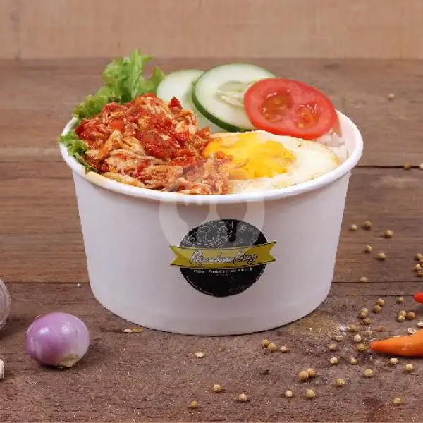 Rice Bowl Ayam Suwir Balado | Rice Bowl Kuy, Jetis