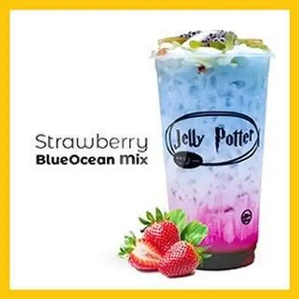 Strawberry Blue Ocean Mix | Jelly Potter, Neglasari