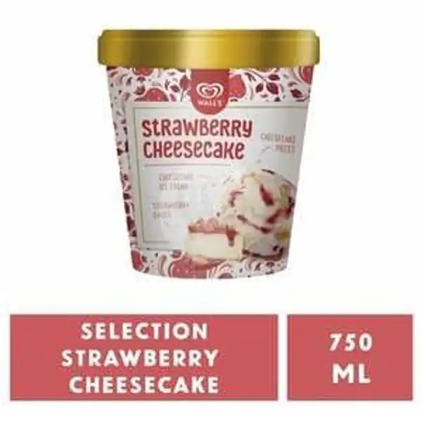 Ice Cream Walls Rasa Strawberry Cheese cake 750ml | Royal Jelly Drink, Pancoran Mas