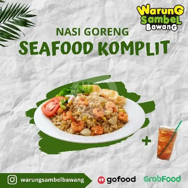 Nasi Goreng Seafood Komplit + Teh Panas | Warung Sambel Bawang, Cengger Ayam