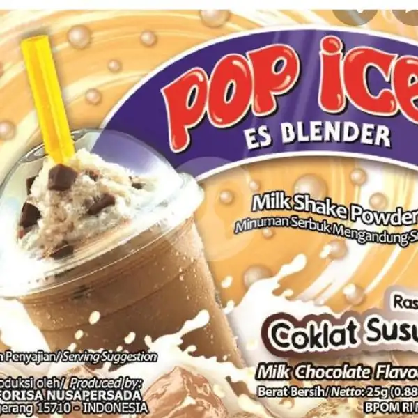 Pop Ice Coklat Susu + Cincau | M.M Jus Buah Segar & Es Buah 100% Gula Asli, Suka Karya