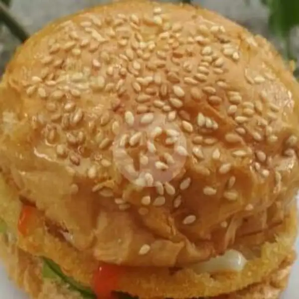 Burger Daging Champ + Keju | Stasiun Food, Cilengkrang