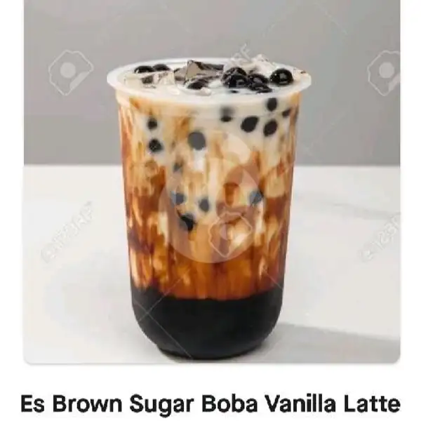 Es Brown Sugar Boba Vanilla Latte | Ayam Geprek Ay May