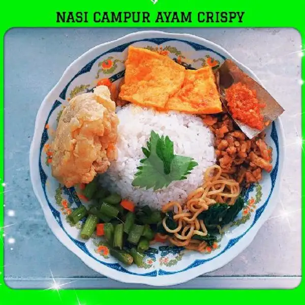 Nasi Campur Ayam Crispy | Warung Makan Bu Tin, Sukolilo