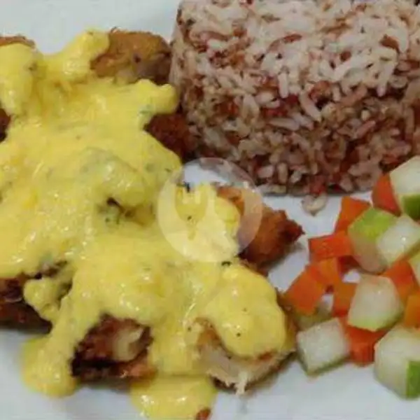 FRIED RICE THE ROCK CHEESE CHICKEN BREAST | STEAK & SOFT DRINK ALA R & T CHEF