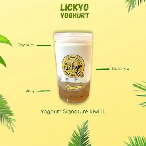 Yoghurt Kiwi Signature 1 L | LickYo Creamy Yoghurt, Reog