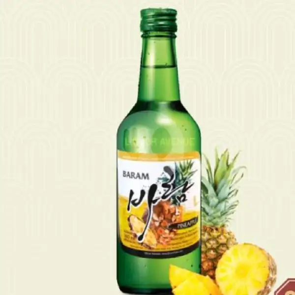 Soju Baram Pineapple + Free Kacang Kulit Garuda | Arnes Beer Snack Anggur & Soju