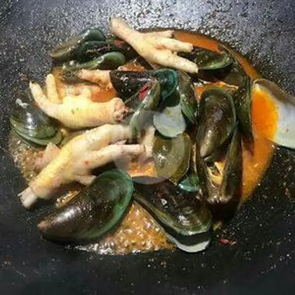Kerang Ijo Campur Ceker Saos Padang | Seafood Gabrugan 77, Kp. Kebaharan