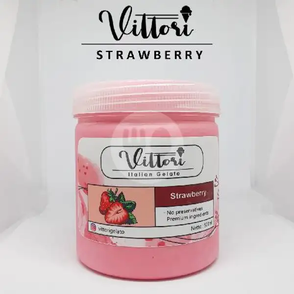 Ice Cream Es Krim Gelato Vittori - Strawberry | Vittori Gelato