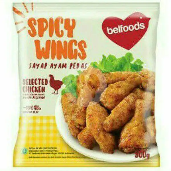 Ayam Spicy Wing Pedas Belfoods 500 GR | Afril Frozen Food, Kebon Jeruk