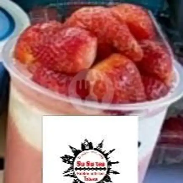 juice cream stroberry | Su Su Tea Juice Buah Patukan