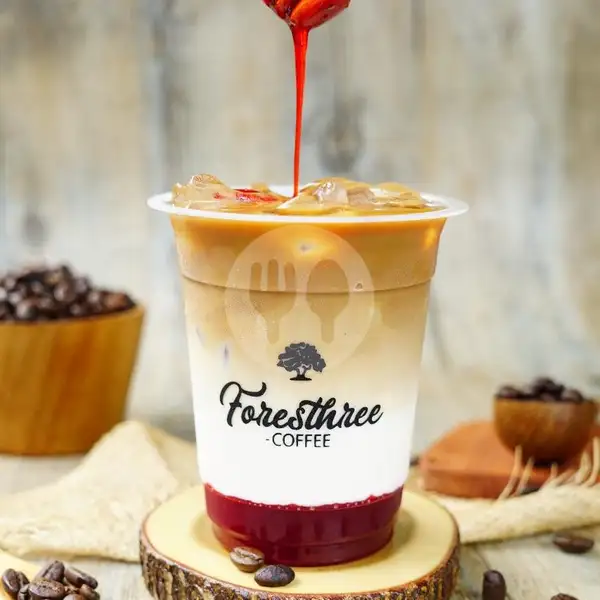 Kopi Susu Raspberry | Foresthree Coffee, Cipondoh
