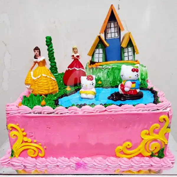 Kue Ulang Tahun Spesial Cookies, Dekorasi Cewe, Uk : 24x24 | Kue Ulang Tahun ARUL CAKE, Pasar Kue Subuh Senen