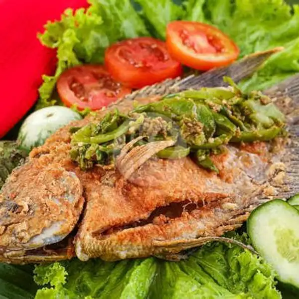 Ikan Nila Goreng + Es Teh Manis | Dapoer Mukbang, Citalang Raya