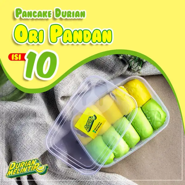 Pancake Durian Ori Pandan Isi 10 | Makaroni Melintir, Pasar Minggu